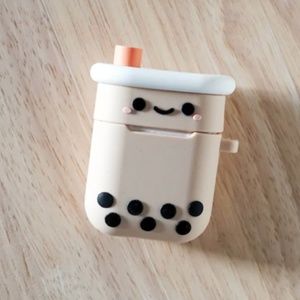 UO Smoko Boba Tea AirPods Case Pearl Beige